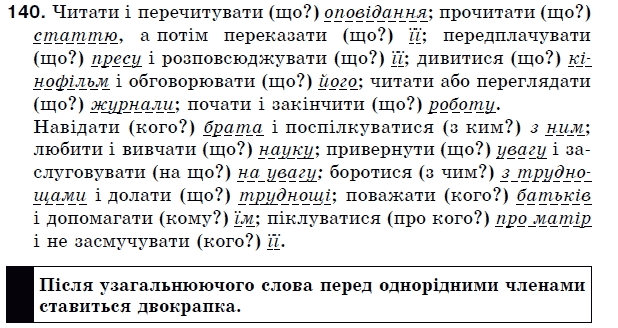 Українська мова 5 клас (для русских школ) Н. Бондаренко, А. Ярмолюк Задание 140