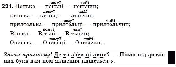 Українська мова 5 клас (для русских школ) Н. Бондаренко, А. Ярмолюк Задание 231