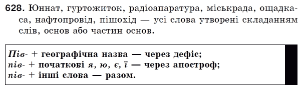 Українська мова 5 клас (для русских школ) Н. Бондаренко, А. Ярмолюк Задание 628