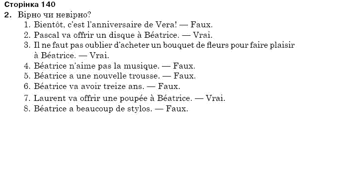 ГДЗ Французька мова, 5 клас А.Ф. Гергель, Н.М. Алауі Страница upr2