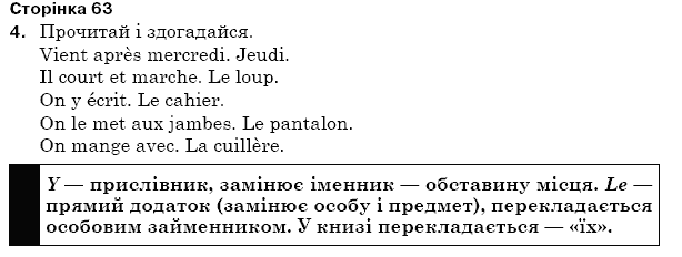 ГДЗ Французька мова, 5 клас А.Ф. Гергель, Н.М. Алауі Страница upr4