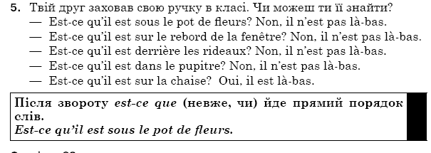 ГДЗ Французька мова, 5 клас А.Ф. Гергель, Н.М. Алауі Страница upr5