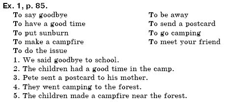 Рабочая тетрадь по английскому 6 класс (для русских школ) О. Карпюк Страница 85