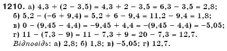 Математика 6 клас Г. Бевз, В. Бевз Задание 1210