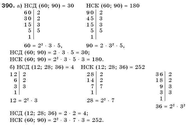 Математика 6 клас Г. Бевз, В. Бевз Задание 390