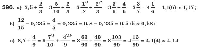 Математика 6 клас Г. Бевз, В. Бевз Задание 596