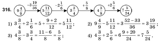 Математика 6 клас Янченко Г., Кравчук В. Задание 316