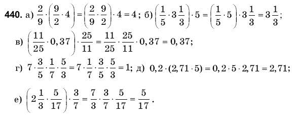Математика 6 клас Янченко Г., Кравчук В. Задание 440