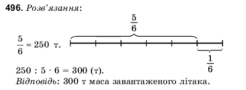 Математика 6 клас Янченко Г., Кравчук В. Задание 496