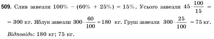 Математика 6 клас Янченко Г., Кравчук В. Задание 509