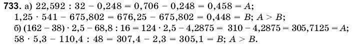Математика 6 клас Янченко Г., Кравчук В. Задание 733