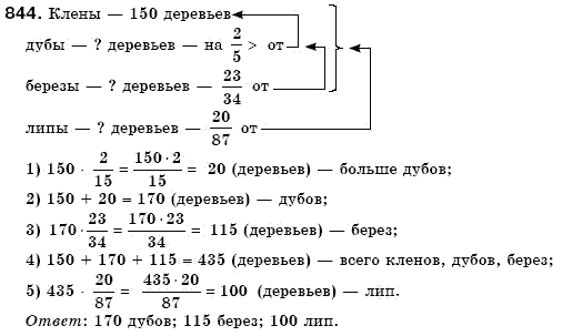 Математика 6 класс (для русских школ) Мерзляк А., Полонский В., Якир М. Задание 844