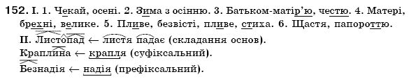 Українська мова 6 клас (для русских школ) А. Ворон, В. Солопенко Задание 152