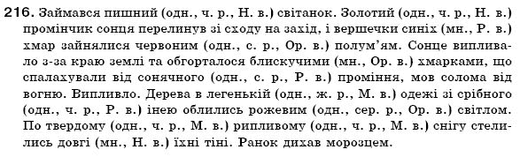 Українська мова 6 клас (для русских школ) А. Ворон, В. Солопенко Задание 216