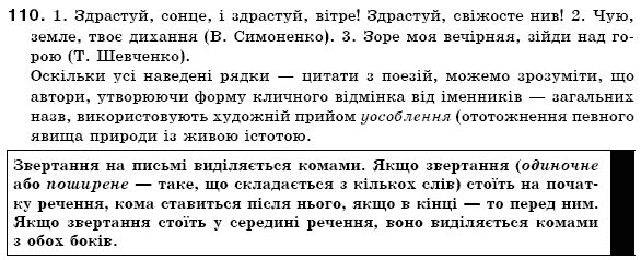 Українська мова 6 клас (для русских школ) Н. Бондаренко, А. Ярмолюк Задание 110