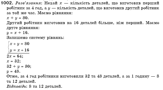 Алгебра 7 клас Кравчук В.Р., Янченко Г.М. Задание 1002