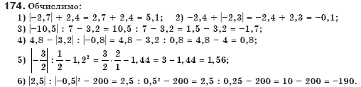 Алгебра 7 клас Бевз Г.П., Бевз В.Г. Задание 174