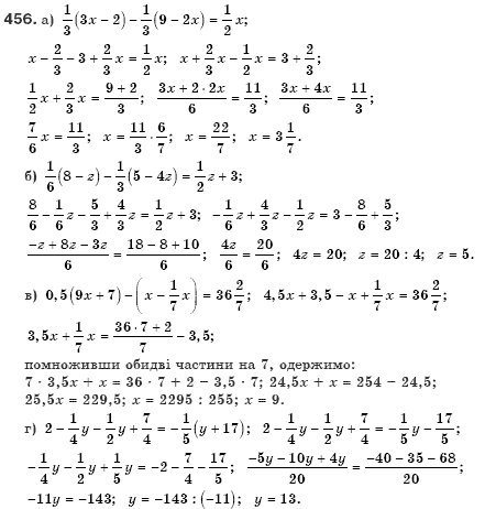 Алгебра 7 клас Бевз Г.П., Бевз В.Г. Задание 456