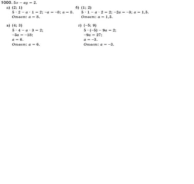 Алгебра 7 класс (для русских школ) Бевз Г.П., Бевз В.Г. Задание 1000