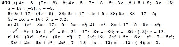 Алгебра 7 класс (для русских школ) Бевз Г.П., Бевз В.Г. Задание 409