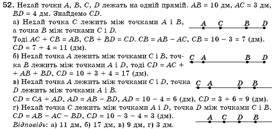 Геометрiя 7 клас Бевз Г.П., Бевз В.Г., Владiмiрова Н.Г. Задание 52