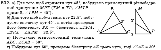 Геометрiя 7 клас Бевз Г.П., Бевз В.Г., Владiмiрова Н.Г. Задание 592