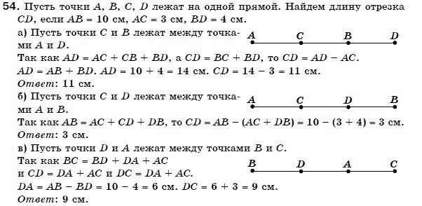 Геометрия 7 класс (для русских школ) Бевз Г. и др. Задание 54