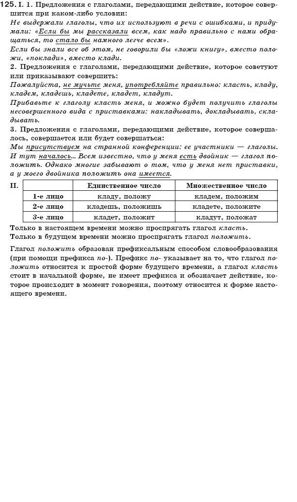 Русский язык 7 класс (для русских школ) Быкова Е. и др. Задание 125