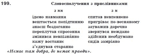 Українська мова 7 клас Ворон, Солопенко Задание 199