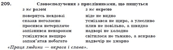 Українська мова 7 клас Ворон, Солопенко Задание 209