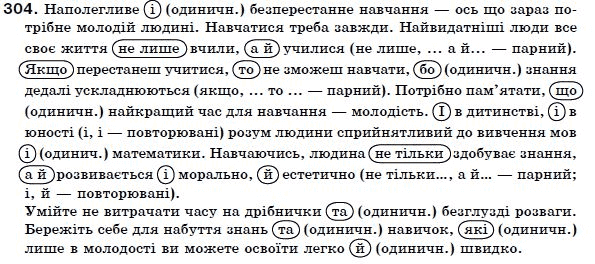 Українська мова 7 клас Ворон, Солопенко Задание 304