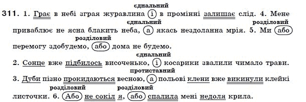 Українська мова 7 клас Ворон, Солопенко Задание 311