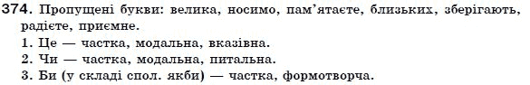 Українська мова 7 клас Ворон, Солопенко Задание 374