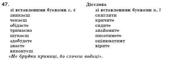 Українська мова 7 клас Ворон, Солопенко Задание 47