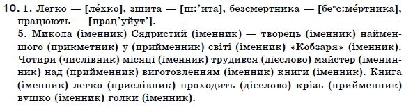 Українська мова 7 клас Н. Бондаренко, А. Ярмолюк  Задание 10