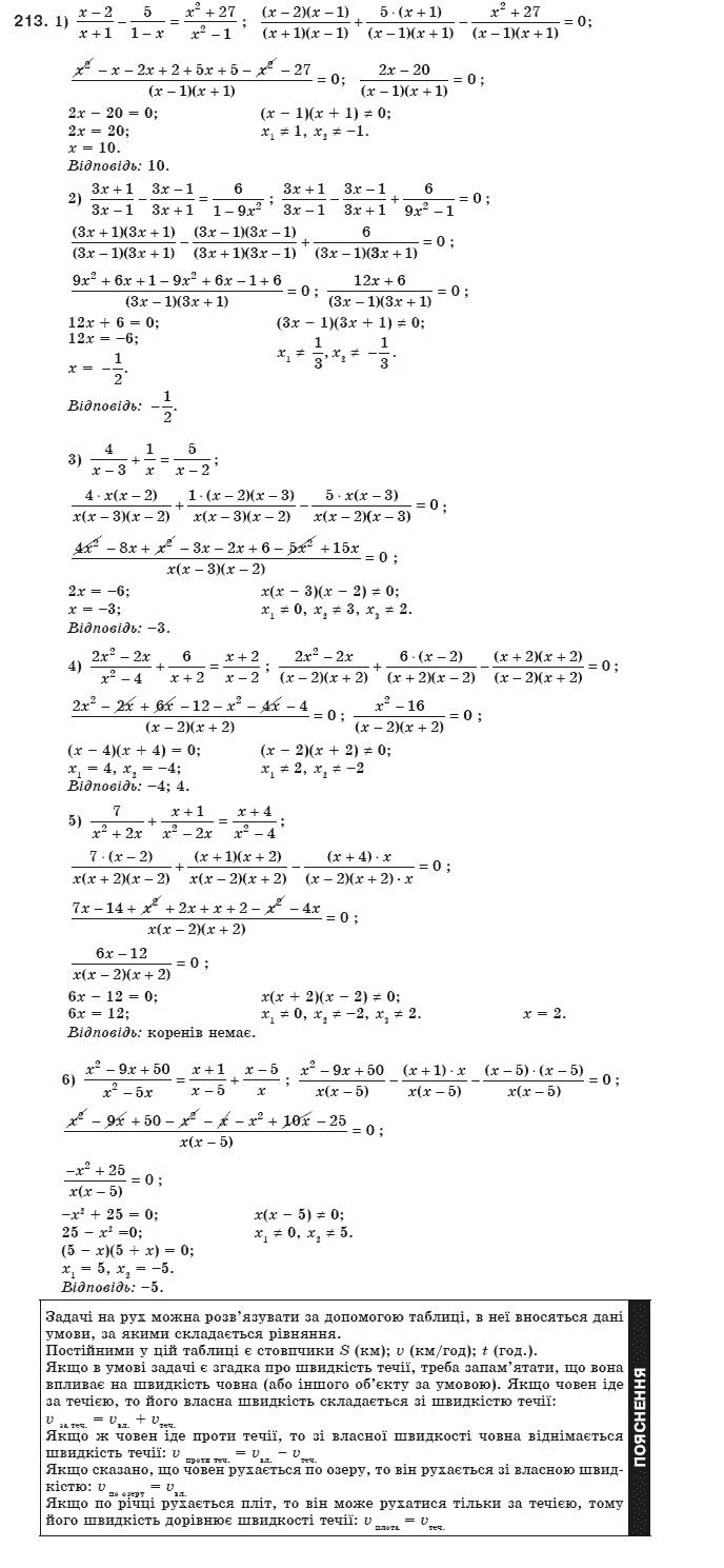 Алгебра 8 клас Мерзляк А., Полонський В., Якiр М. Задание 213