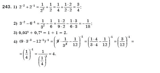 Алгебра 8 клас Мерзляк А., Полонський В., Якiр М. Задание 243