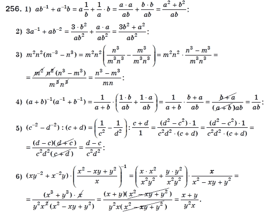 Алгебра 8 клас Мерзляк А., Полонський В., Якiр М. Задание 256