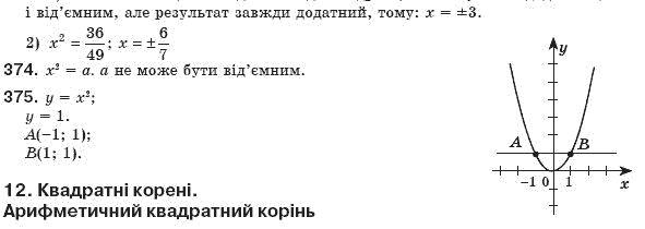 Алгебра 8 клас Мерзляк А., Полонський В., Якiр М. Задание 375