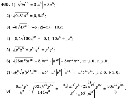 Алгебра 8 клас Мерзляк А., Полонський В., Якiр М. Задание 469