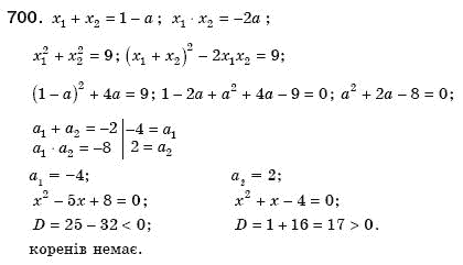 Алгебра 8 клас Мерзляк А., Полонський В., Якiр М. Задание 700