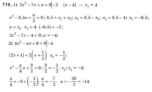 Алгебра 8 клас Мерзляк А., Полонський В., Якiр М. Задание 716
