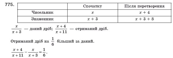 Алгебра 8 клас Мерзляк А., Полонський В., Якiр М. Задание 775