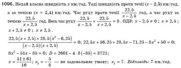 Алгебра 8 клас Бевз Г.П., Бевз В.Г. Задание 1096