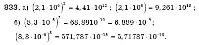 Алгебра 8 клас Бевз Г.П., Бевз В.Г. Задание 833