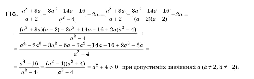 Алгебра 8 клас Iстер О.С. Задание 116