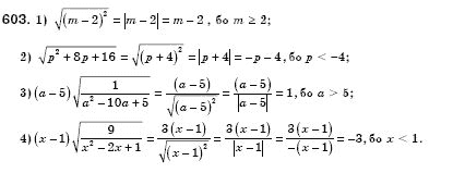 Алгебра 8 клас Iстер О.С. Задание 603