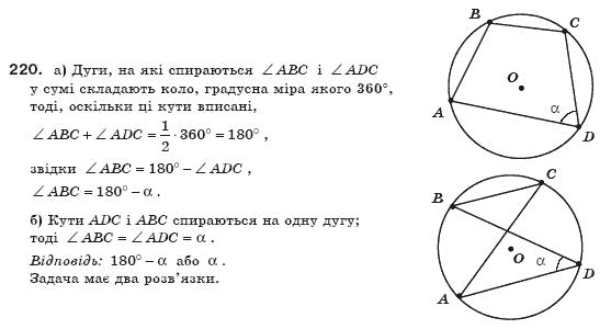 Геометрiя 8 клас Єршова А.П. Задание 220