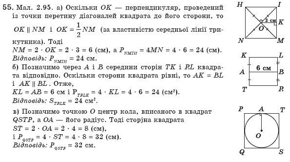 Геометрiя 8 клас Апостолова Г.В. Задание 55