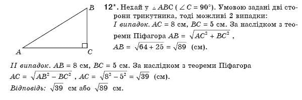 Геометрiя 8 клас Апостолова Г.В. Задание 12